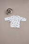 Fruit Printed Double Breasted Baby Top with Tie and Stitching Detail
