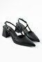 Aurelia Black Open Back Evening Dress Heeled Shoes - 2