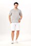 Bora Buttoned V-Neck Short Sleeve Poplin Men's T-Shirt |   Summer Men's Tshirt Gray Gray - 5