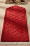 Red Quilted Padded Luxury Prayer Rug 65X115 cm - 4