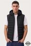 New season comfortable fit detachable hooded stand collar water and cold resistant puffer vest jacket