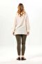 Long Sleeve Nevin Embroidery Detailed V-Neck Summer Shile Fabric Authentic Blouse Cream Krm - 6