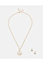Women Gold Letter S Necklace Set