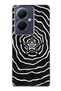 Vivo V29 Lite 5g Compatible Black and White Star Pattern Transparent Phone Case