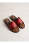 Mashi̇ Burgundy Women's Slippers - 3