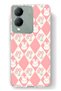 Vivo Y17S Compatible Rabbit and Tulip Pattern Transparent Phone Case