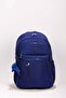 5-Compartment Luxury Crinkle Waterproof Fabric High School and Middle School Backpack + Monkey Keychain Gift - 2