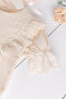 Ruffled 100% Cotton Summer Baby Girl Romper Cream - 4