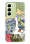 Vivo V30 Lite Compatible Goose and Nature Illustration Patterned Transparent Phone Case