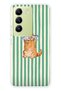 Vivo V30 Lite Compatible Fish-Eyed Cat Pattern Transparent Phone Case