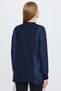 Fabric detailed knitwear cardigan navy blue - 4