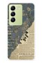 Vivo V30 Lite Compatible Vintage Newspaper Collage Pattern Transparent Phone Case