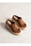 Rui̇n Tan Wedge Heeled Women's Slippers - 4