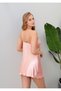 Women's Powder Satin Nightgown – Lace Embroidered & Strap-Adorned Stylish Sleep Dress - 2