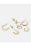 Women Gold Embellished Earrings (8 Pairs) - 2