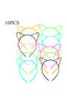 10-Piece Cat Ears Headbands Multicolour