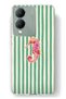 Vivo Y17S Compatible Seahorse Patterned Transparent Phone Case