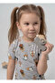 Girl's Short Sleeve and Shorts Crew Neck Casual Patterned Pajama Set Top and Bottom Set - 5