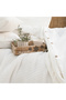 Reversible 100% Cotton Waffle Double Duvet Cover Set Pillow with Cover and Buttons - 2
