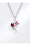 Red Heart Cat Necklace Women's Gift - 7