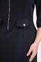 Women's Plus Size Zipper Detailed Dress Black - 7