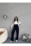 Women's Lycra Velcro Closure Wide Leg Palazzo Fabric Trousers - 5