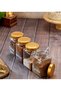 4-Piece 1000ml Glass Coffee Jar Set-4 Origami Spoons-21 Transparent Beverage Label Plates Gift - 7