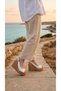 High Wooden Look Sole Skin Buckle Summer Women's Wedge Sole Sandals Shoes - 5