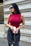 Women's 5-Piece Economical Sleeveless Blouse Set White Bitter Coffee Anthracite Navy Blue Claret Red - 6