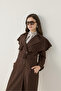 Walking Windproof Cotton Fabric Embroidered Trench Coat - 7