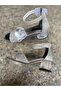 Grey Outer Material, Shiny Leather, Leather Strap, Children's High-Heeled Shoes - 2