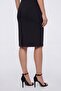 Women's Black Double-Breasted Collared Midi Event Dress - 4
