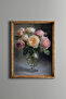 Roses in a Vase – Vintage Patterned Frame – Slim Model
