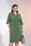 Women's Plus Size Zipper Detailed Dress Khaki - 8