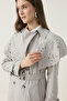 Walking Windproof Cotton Fabric Embroidered Trench Coat - 4