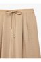 Modal Fabric Tie-Waist Pleated Straight Fit Wide Leg Palazzo Trousers - 5