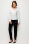 Beaded Collar Gathered Front Blouse - 4