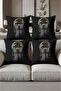 Digital Printed Soft Textured 4-Piece Throw Pillow Cover Set (43X43 cm) Krl0026