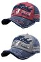 Unisex Vintage Black Rebel Embroidered Adjustable Baseball Cap Hat Set of 2