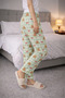 100% Cotton Knitted Elastic Waist Printed Patterned Stylish and Comfortable Women's Tracksuit Pajamas Single Bottom - 5