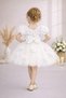 Tulle Rose Detailed Girls' Evening Dress-Birthday-Event-Party-Special Occasion Dress