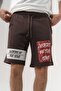 Inspire Patch Detailed Elastic Waist Shorts - 2