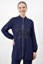 Women's Star Stone Detailed Zippered Tunic Trouser Suit – 14447 - 2