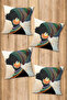 Digital Printed Soft Textured 4-Piece Throw Pillow Cover Set (43X43 cm) Krl0025 - 2