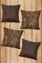 Digital Printed Soft Textured 4-Piece Throw Pillow Cover Set (43X43 cm) Krl0093 - 2