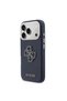 iPhone 17 Pro Compatible Case Licensed 4g Large Metal Camera Frame Pu Leather Resin Cover Blue - 2
