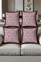 Digital Printed Soft Textured 4-Piece Throw Pillow Cover Set (43X43 cm) Krl0034