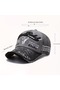 Unisex Vintage Black Rebel Embroidered Adjustable Baseball Cap Hat Set of 2 - 4