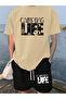 Camping Printed Set, Shorts and T-Shirt Set