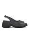 Genuine Leather Black Women's Leather Sandals Dp08-64003 - 4